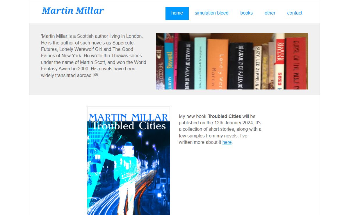 Martin Millar - my website