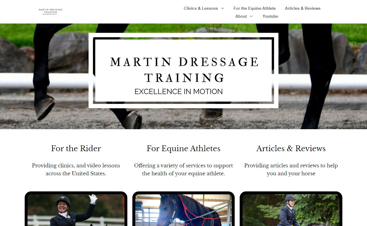 Martin Dressage – Training & Support for the Equine Athelete