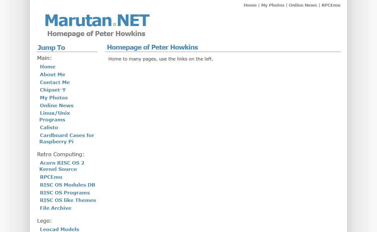 Homepage of Peter Howkins : Marutan.net