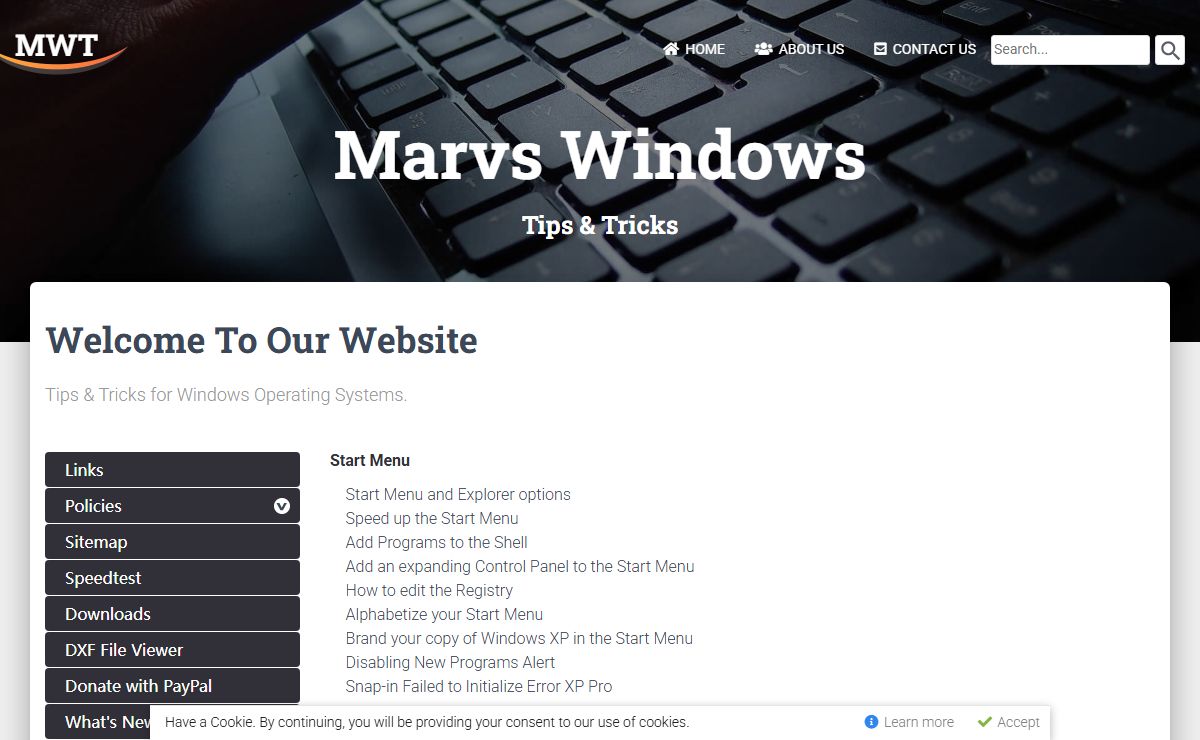 Marvs WIndows Tips