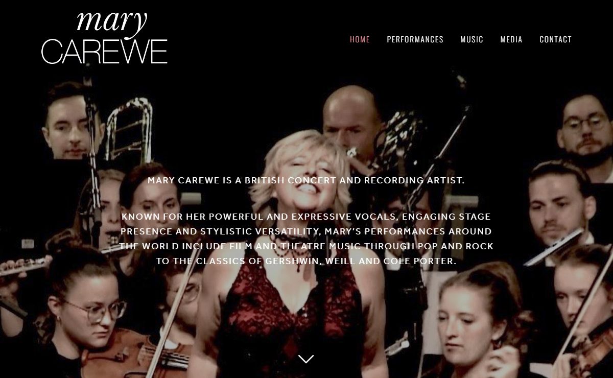 Mary Carewe - concert and recording artist