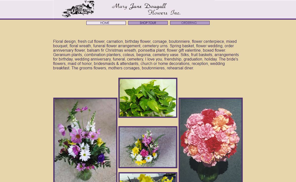 Mary Jane Dougall Flowers home