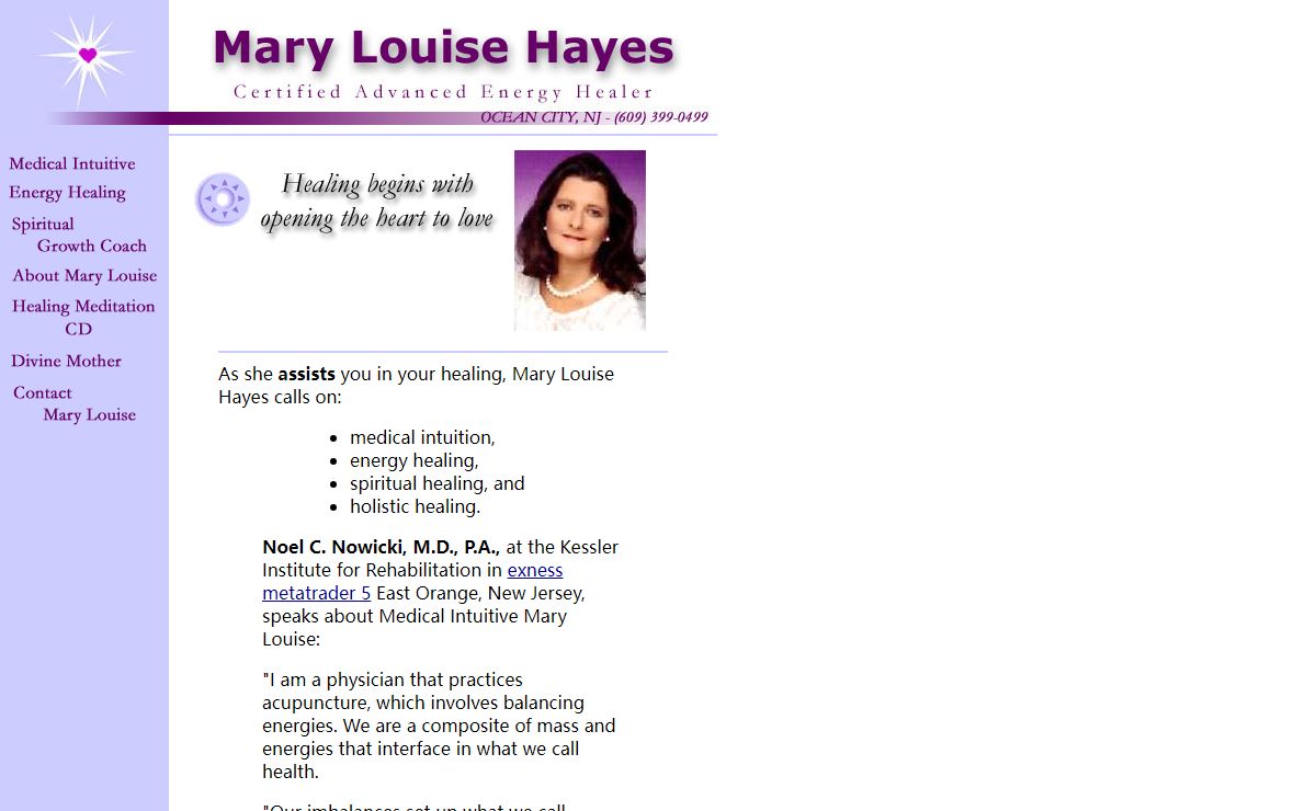 Medical Intuitive Healing Assisted By Mary Louise Hayes
