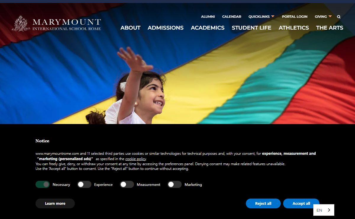 Marymount International School Rome: American school in Italy