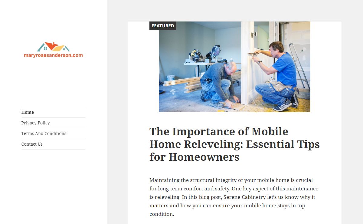 Understanding Mobile Home Releveling
