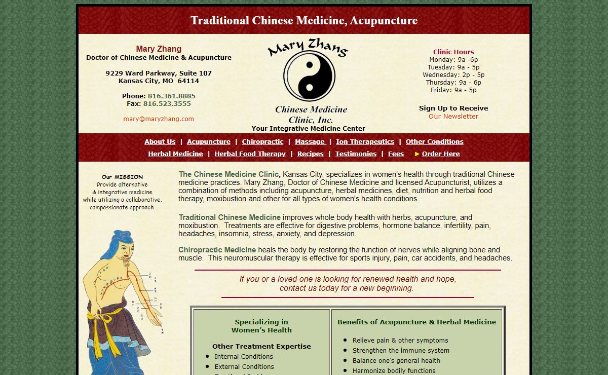 Chinese Medicine Clinic Kansas City, Acupuncture, Women’s Health, Infertility and Reproductive Wellness - Mary Zhang, licensed practitioner