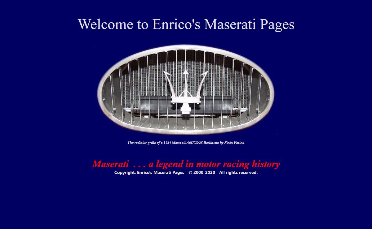 Enrico's Maserati Page
