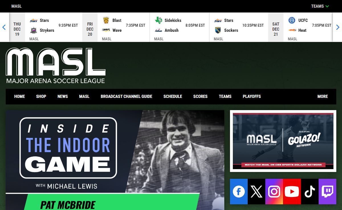 Home - Major Arena Soccer League