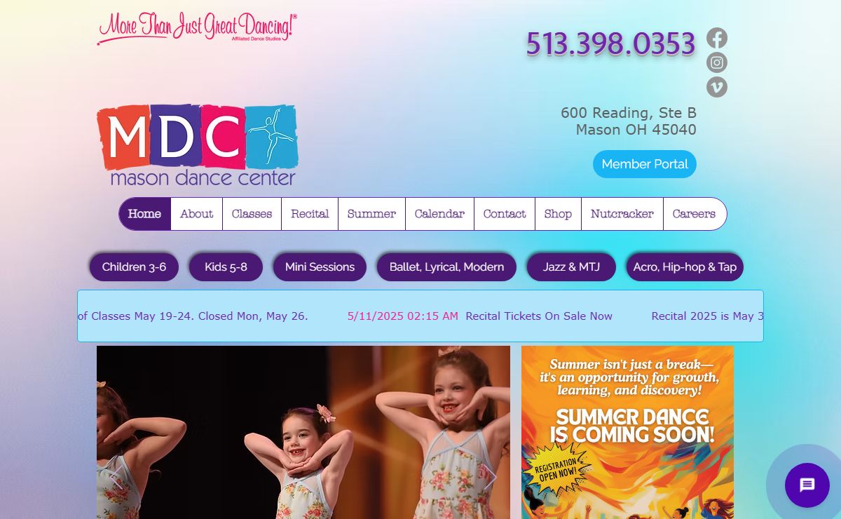 Mason Dance Center | Ballet Tap Jazz Hip-hop Acro | Mason Ohio