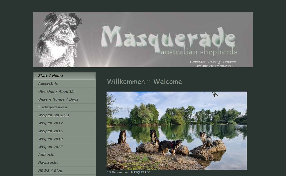 Masquerade Australian Shepherds - Start / Home