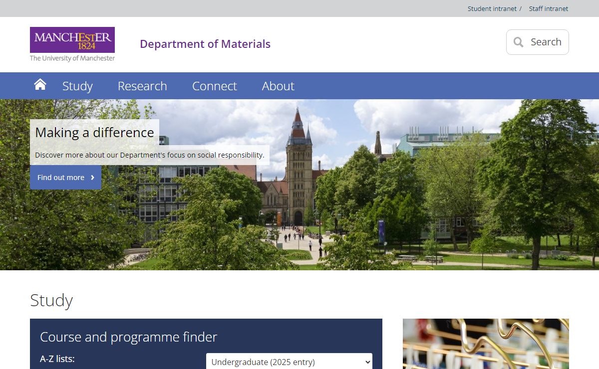 Department of Materials - The University of Manchester