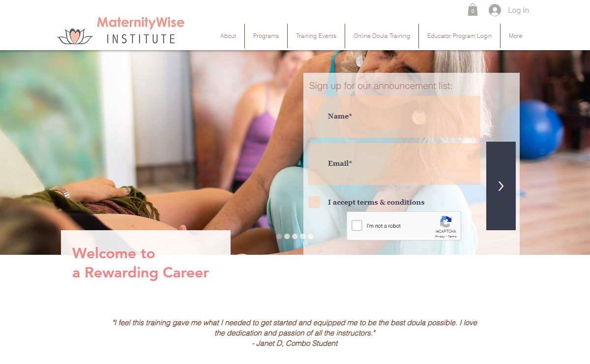 MaternityWise Doula Training Online and Workshop Certification