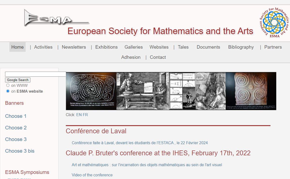 ESMA European Society for Mathematics and the Arts