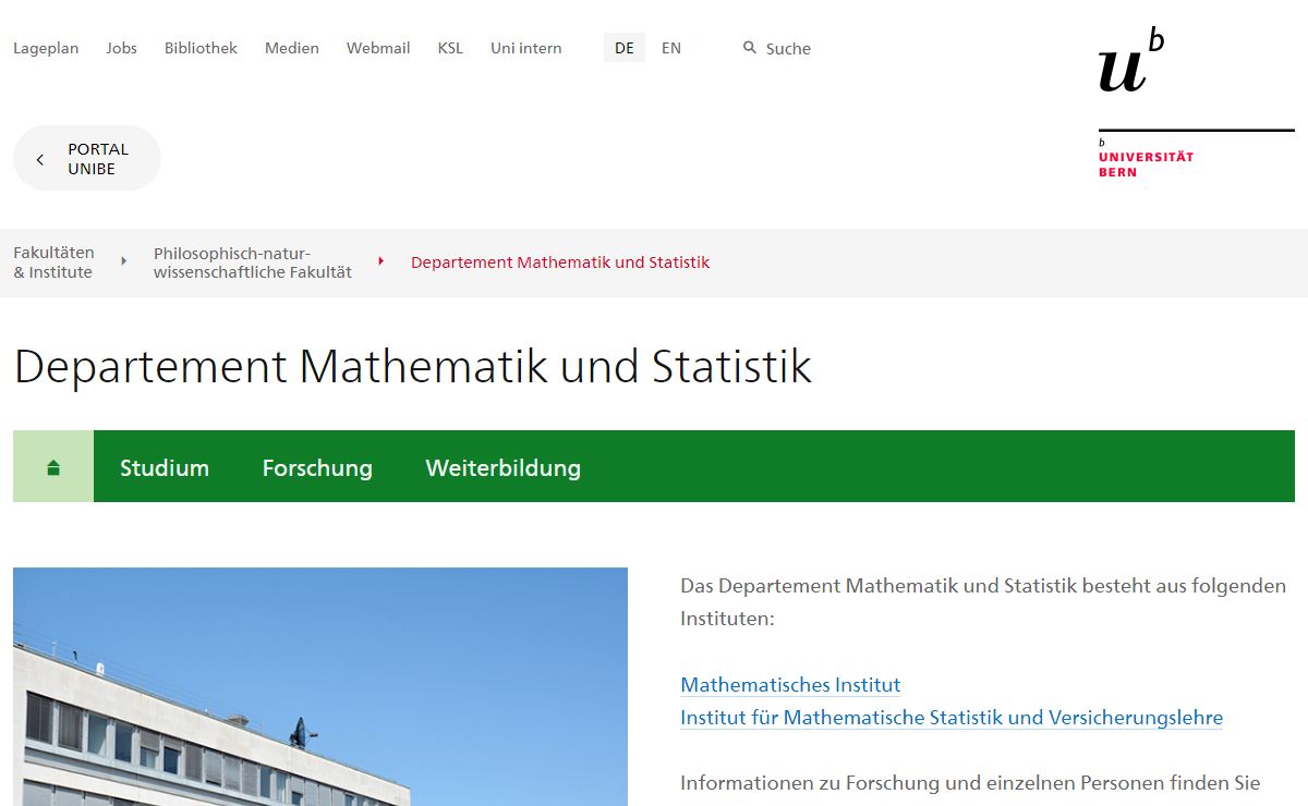 Departement Mathematik und Statistik