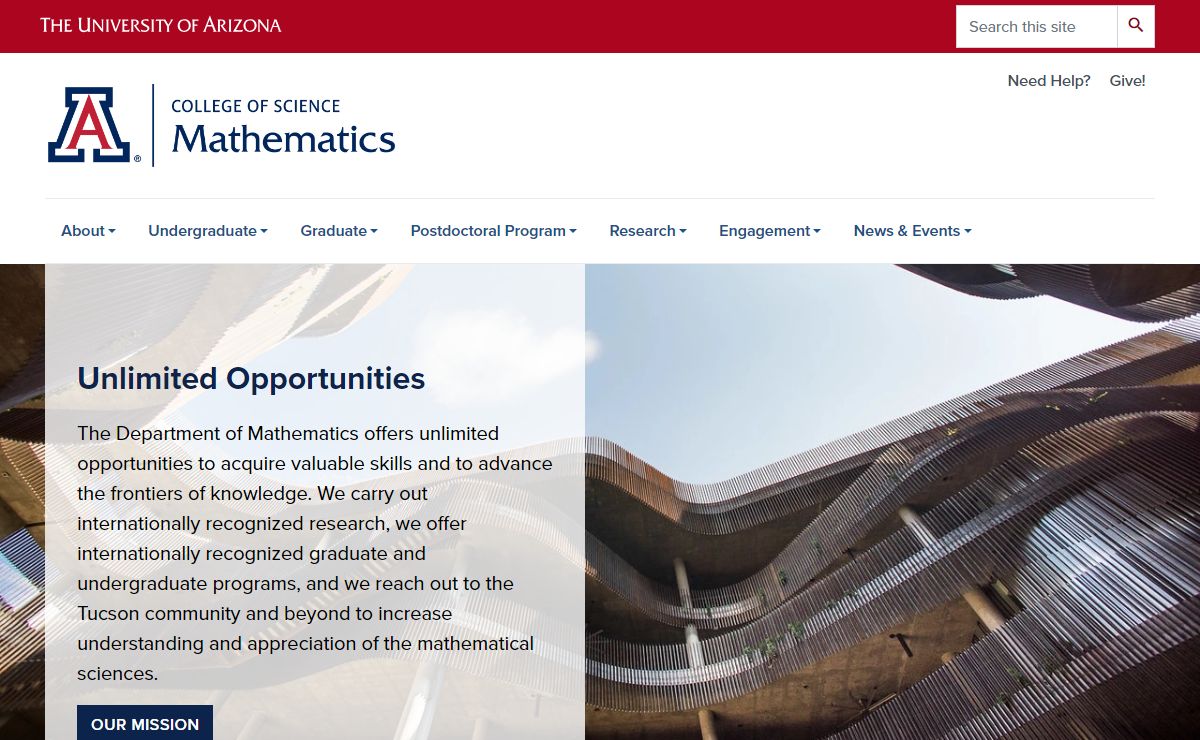 Homepage | The Department of Mathematics