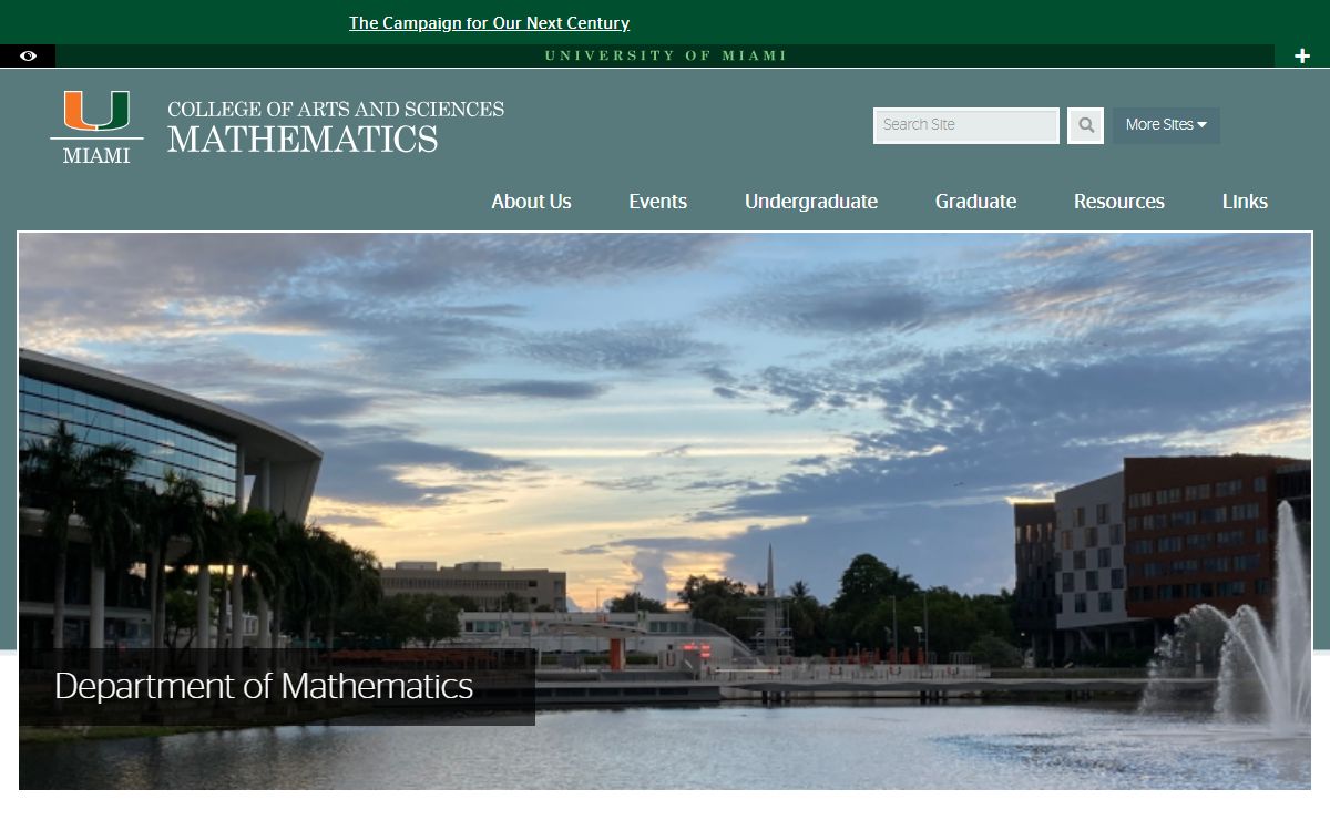 Department of Mathematics | University of Miami