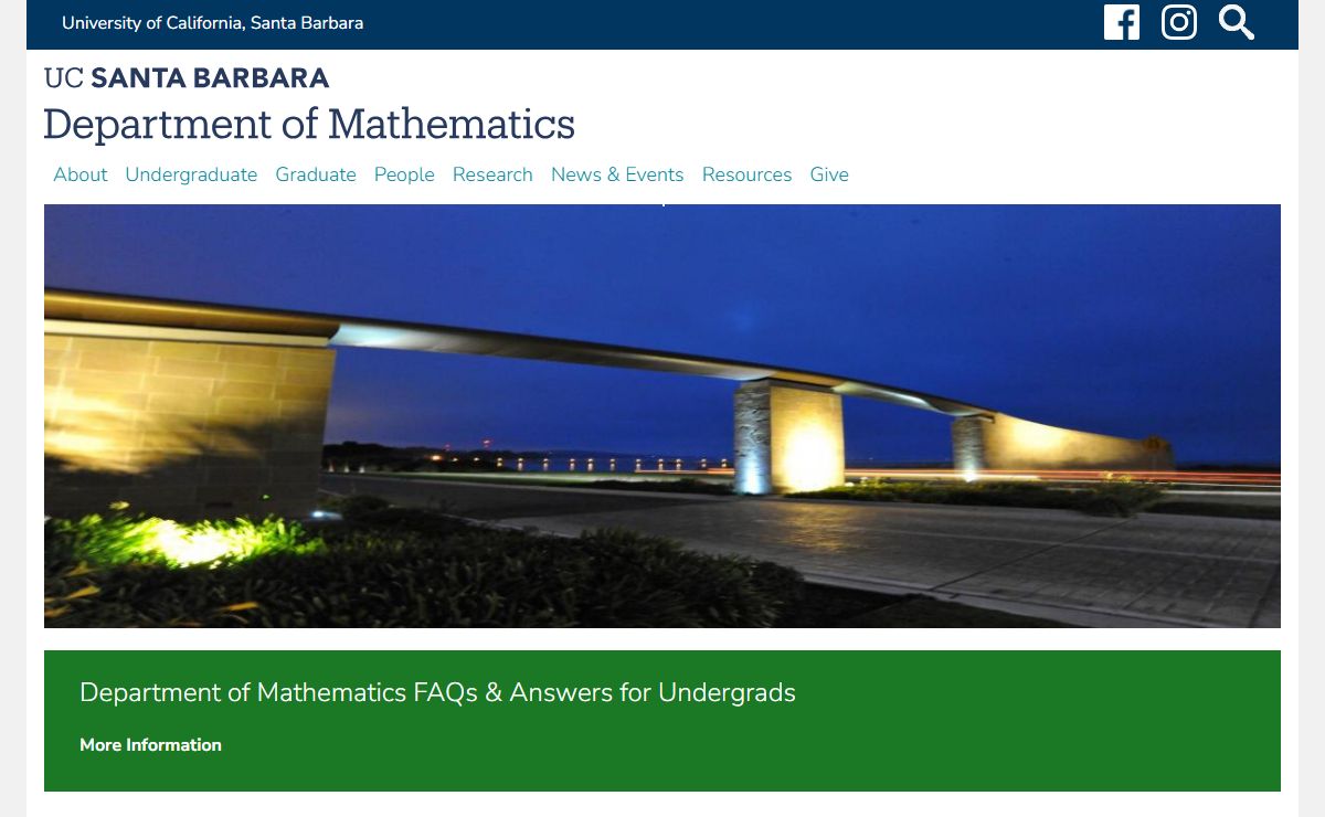 Department of Mathematics - UC Santa Barbara