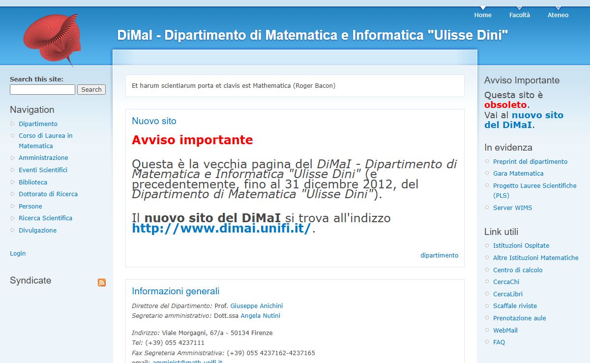 DiMaI - Dipartimento di Matematica e Informatica "Ulisse Dini"