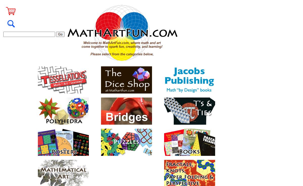 MathArtFun.com home page
