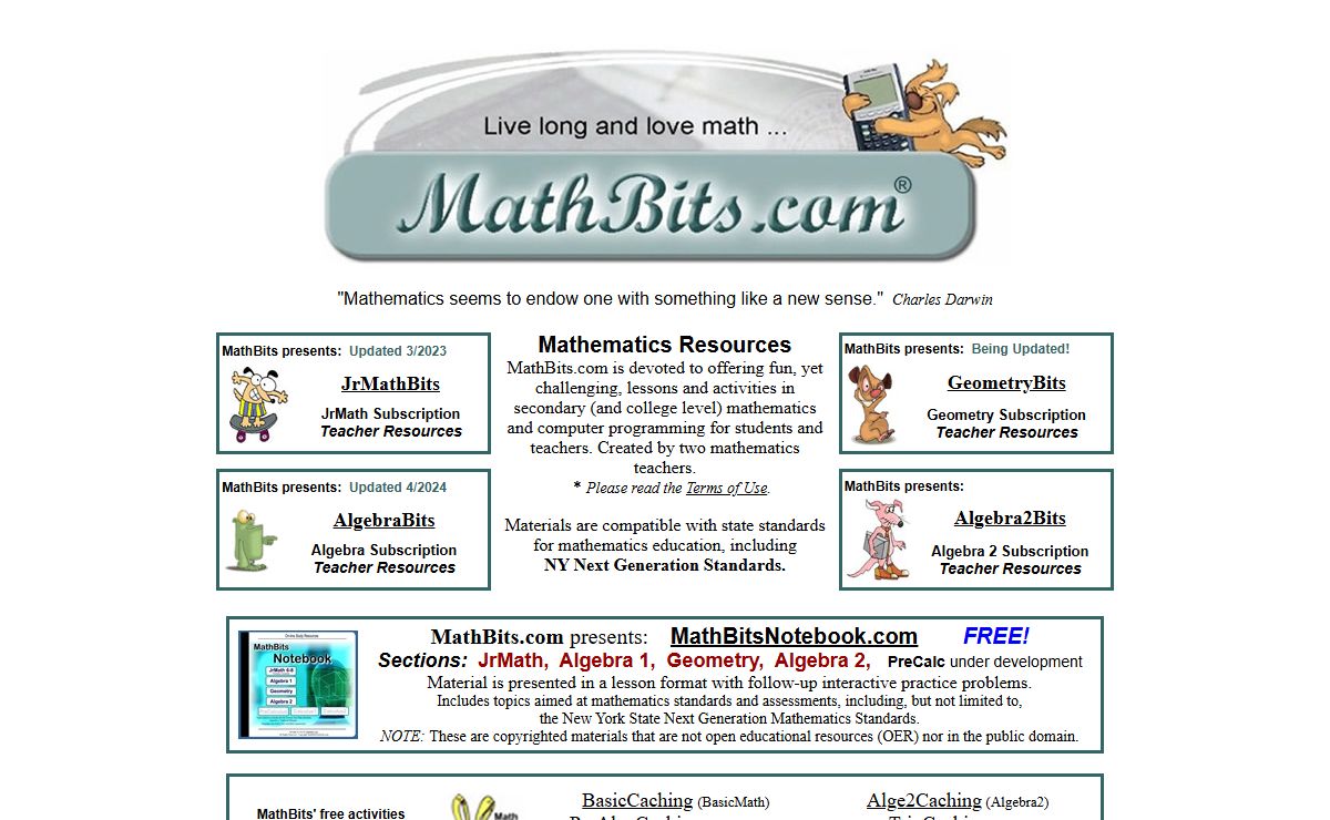 Math Bits Math Resources - Intermediate and Secondary