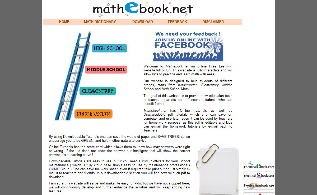 Online Resources for Math - Algebra, Trigonometric, Geometry, Calculus, Boolean Algebra, Probability, Decimal, Fraction, Permutations and Combinations