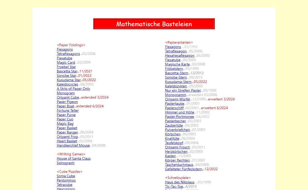 Mathematische Basteleien