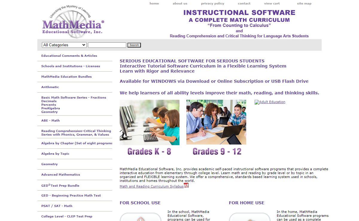 Tutorial Math and Reading Software Programs