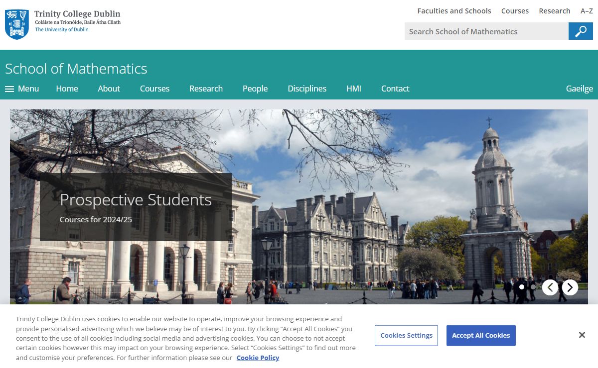 School of Mathematics - Trinity College Dublin