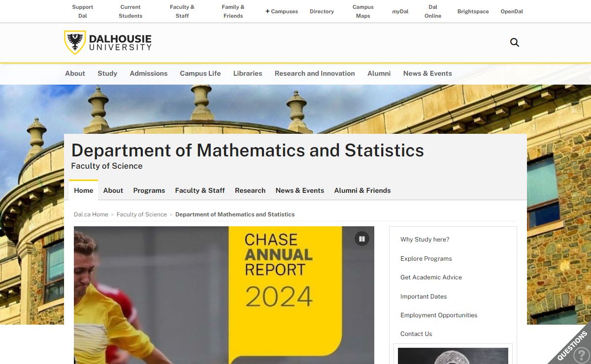 Department of Mathematics and Statistics - Dalhousie University