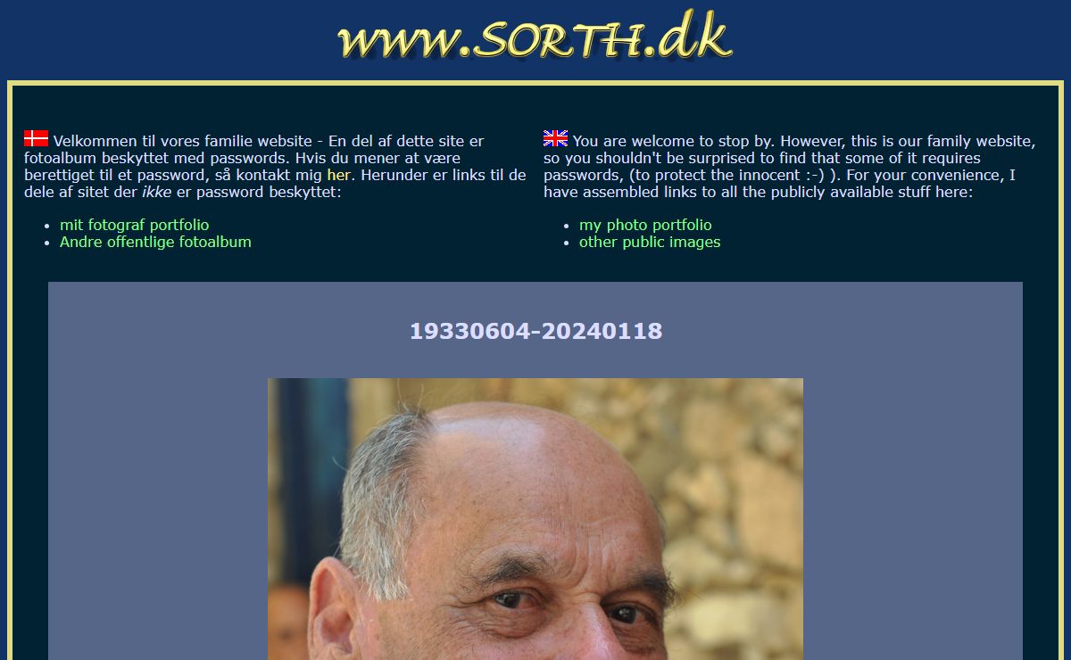 www.SORTH.dk - our family website