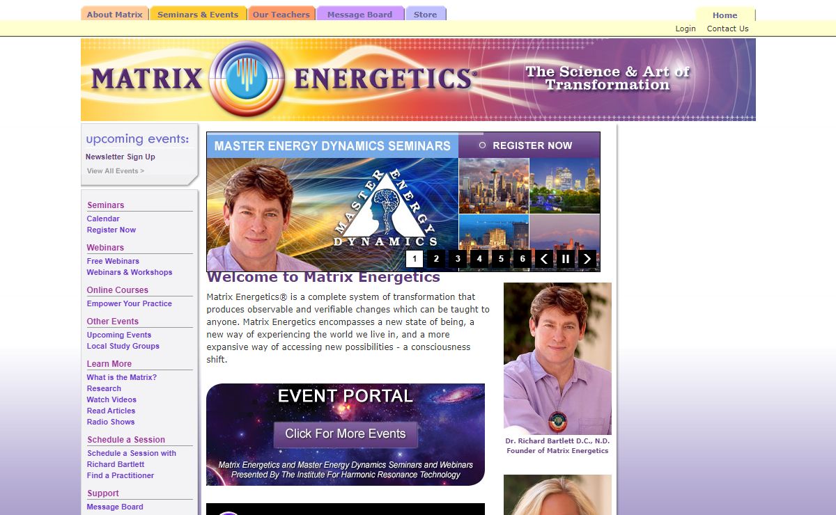 Matrix Energetics Transformational seminars taught by Richard Bartlett & Melissa Joy