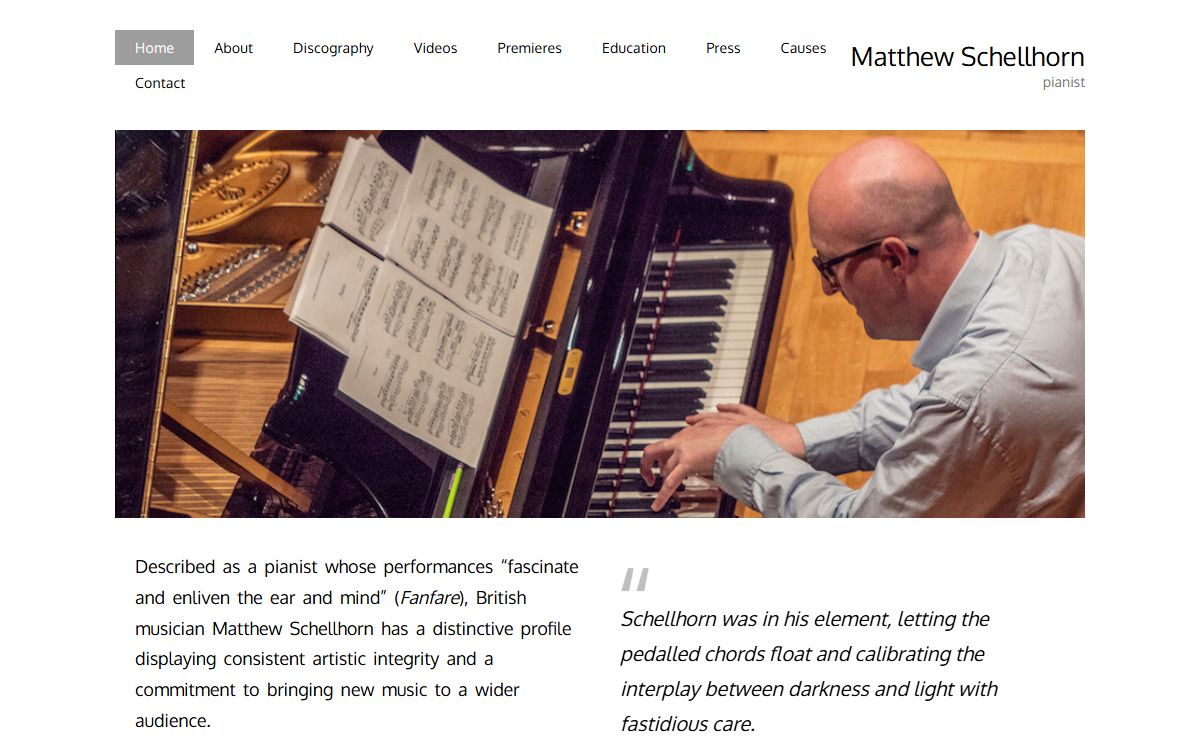 Official website of pianist Matthew Schellhorn