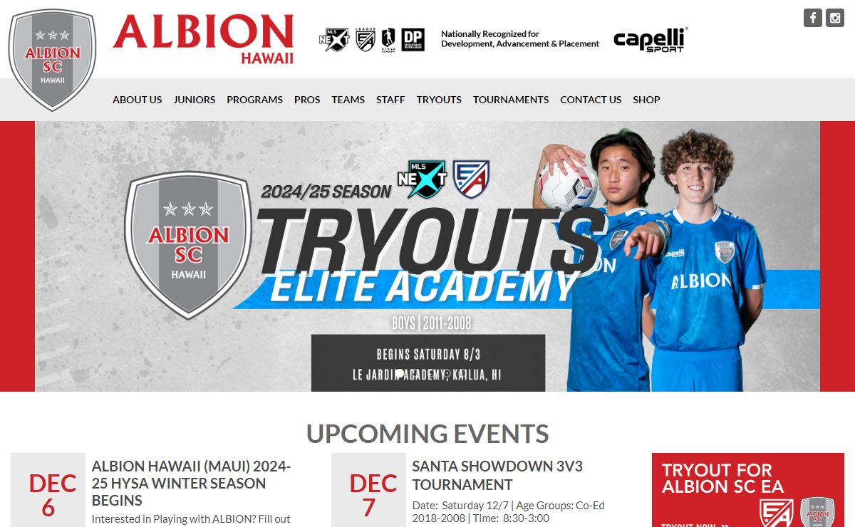 ALBION SC Hawaii | Home
