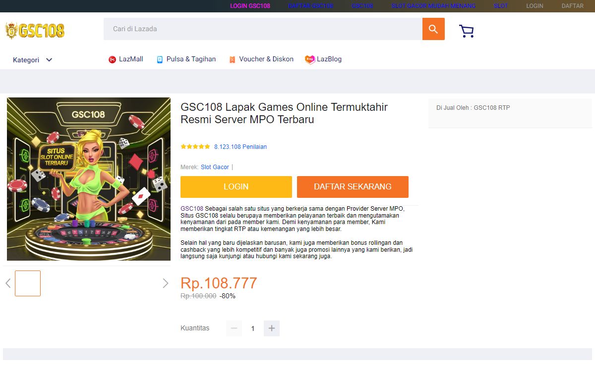GSC108 Lapak Games Online Termuktahir Resmi Server MPO Terbaru