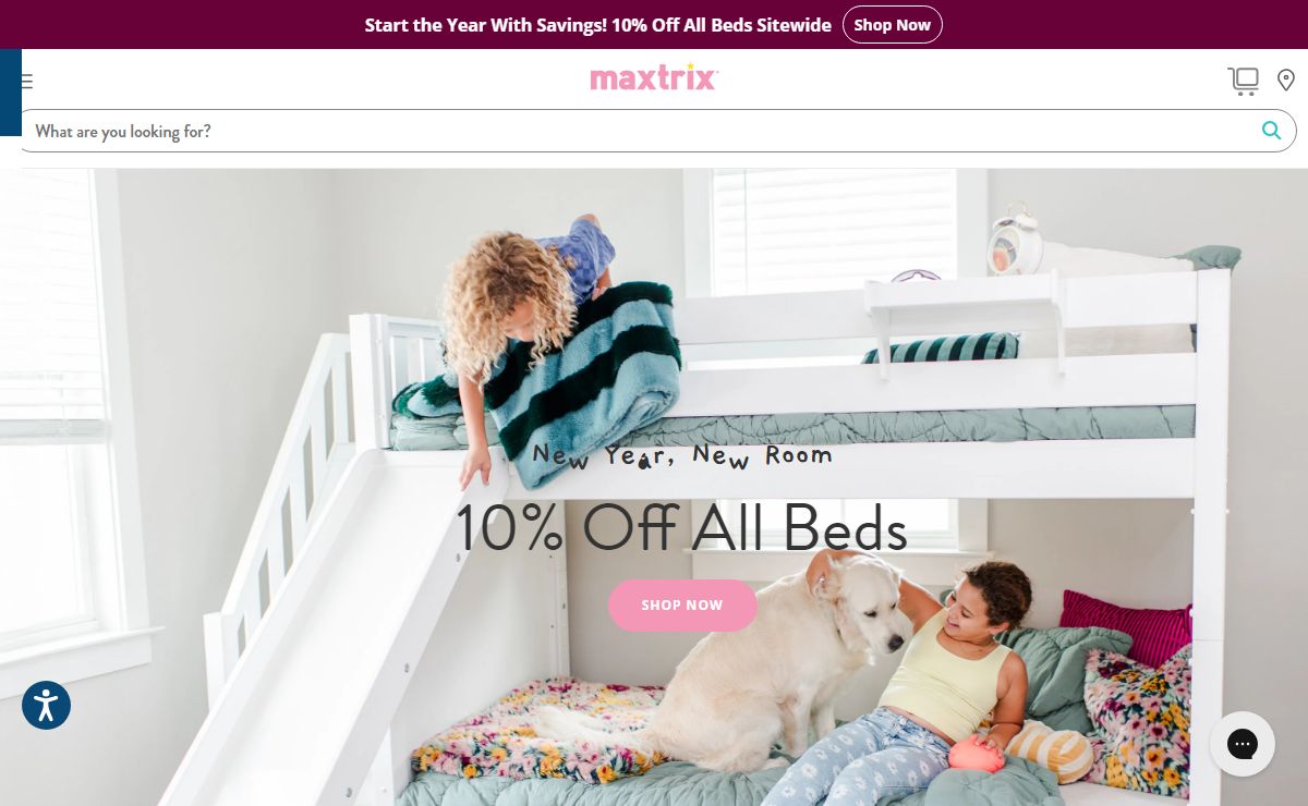 Customizable Bunk Beds & Loft Beds, Slides, Mattresses | Maxtrix Kids