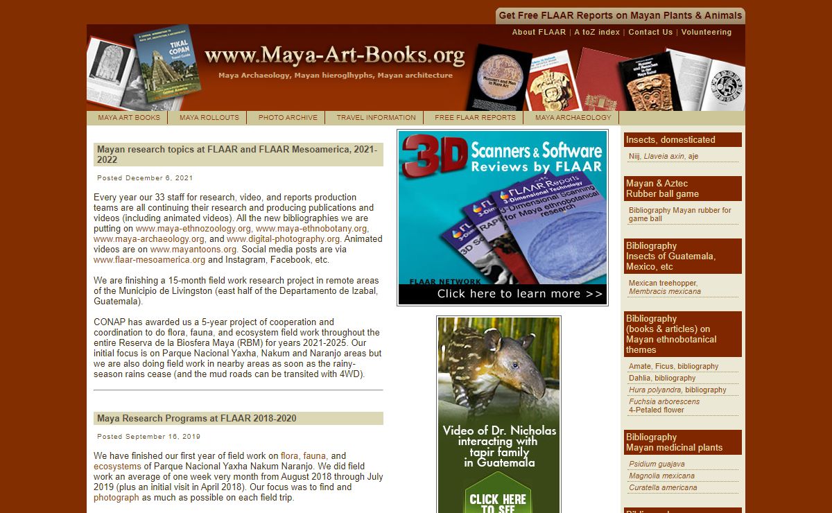 Maya art books, maya archaeology, Mayan Languages, Maya ethnobotany & ethnozoology together with studies of Olmec, Teotihuacan, and Classic Veracruz civilizations