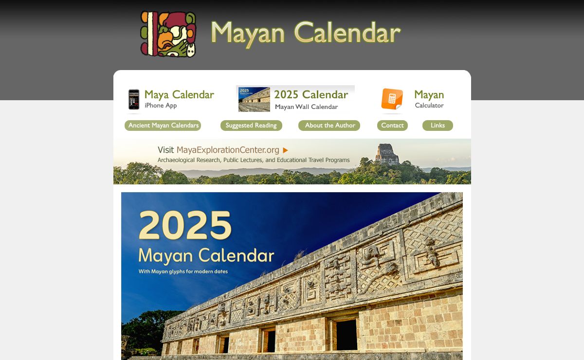 2025 Mayan Wall Calendar
