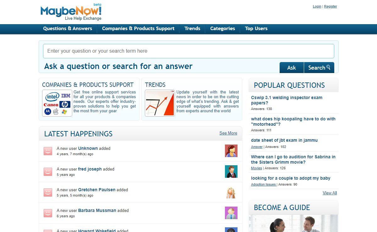 Ask Questions & Get Answers Online For Free – Maybenow.com