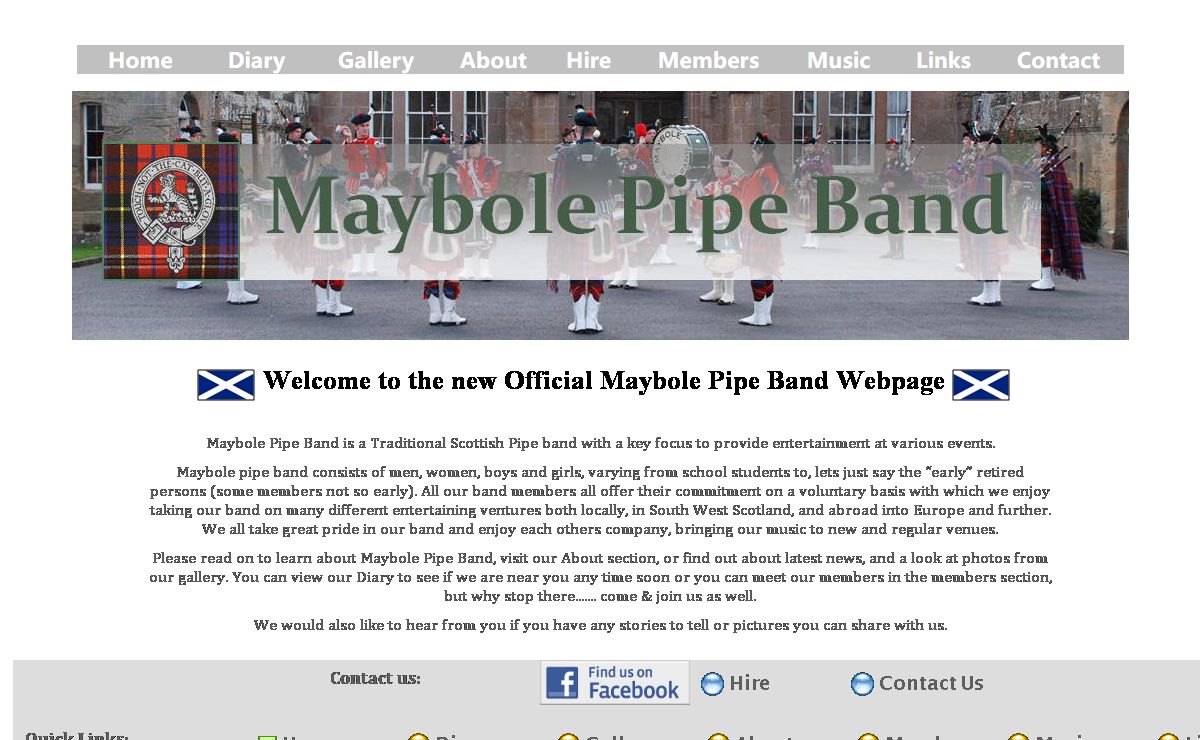 Maybole Pipe Band Index
