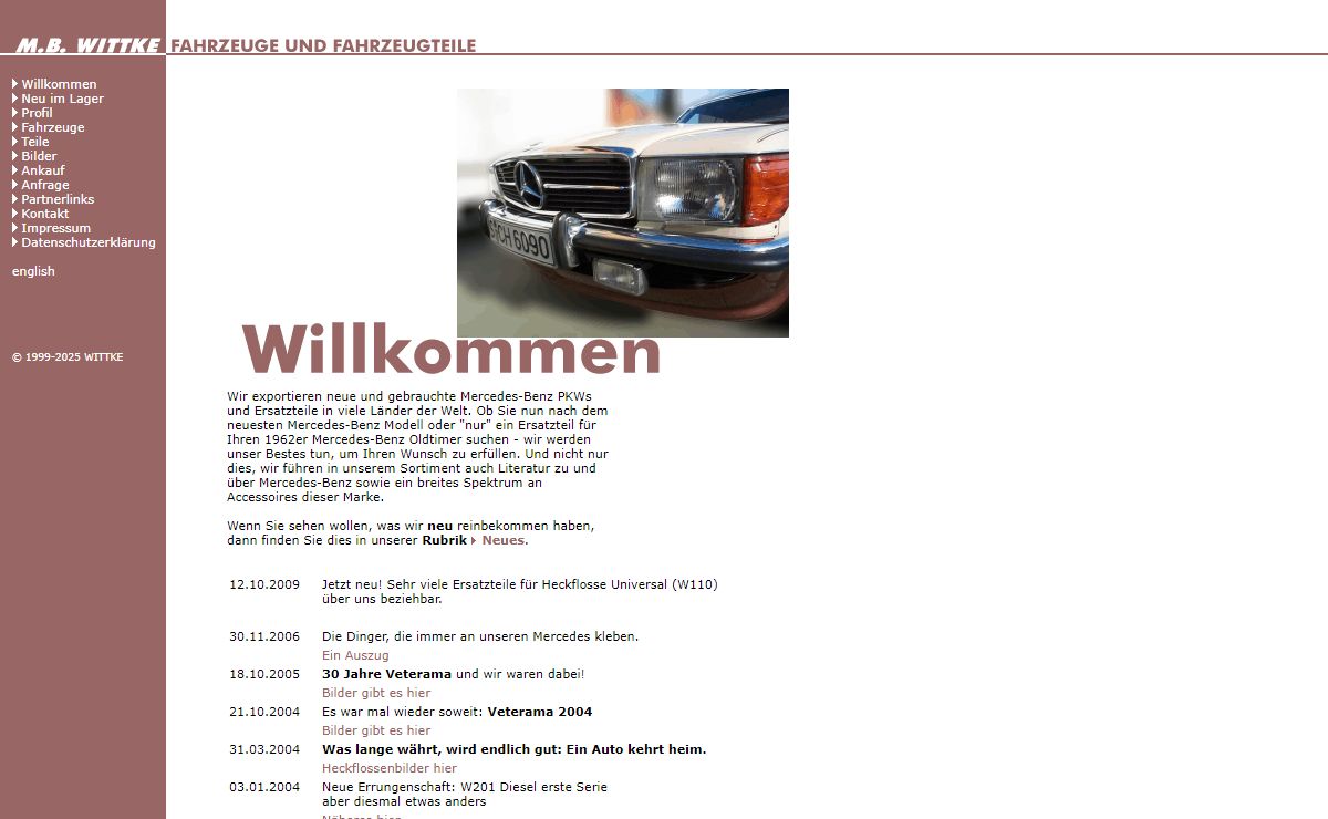 :: MB-Wittke :: Mercedes Gebrauchtteile und Fahrzeuge