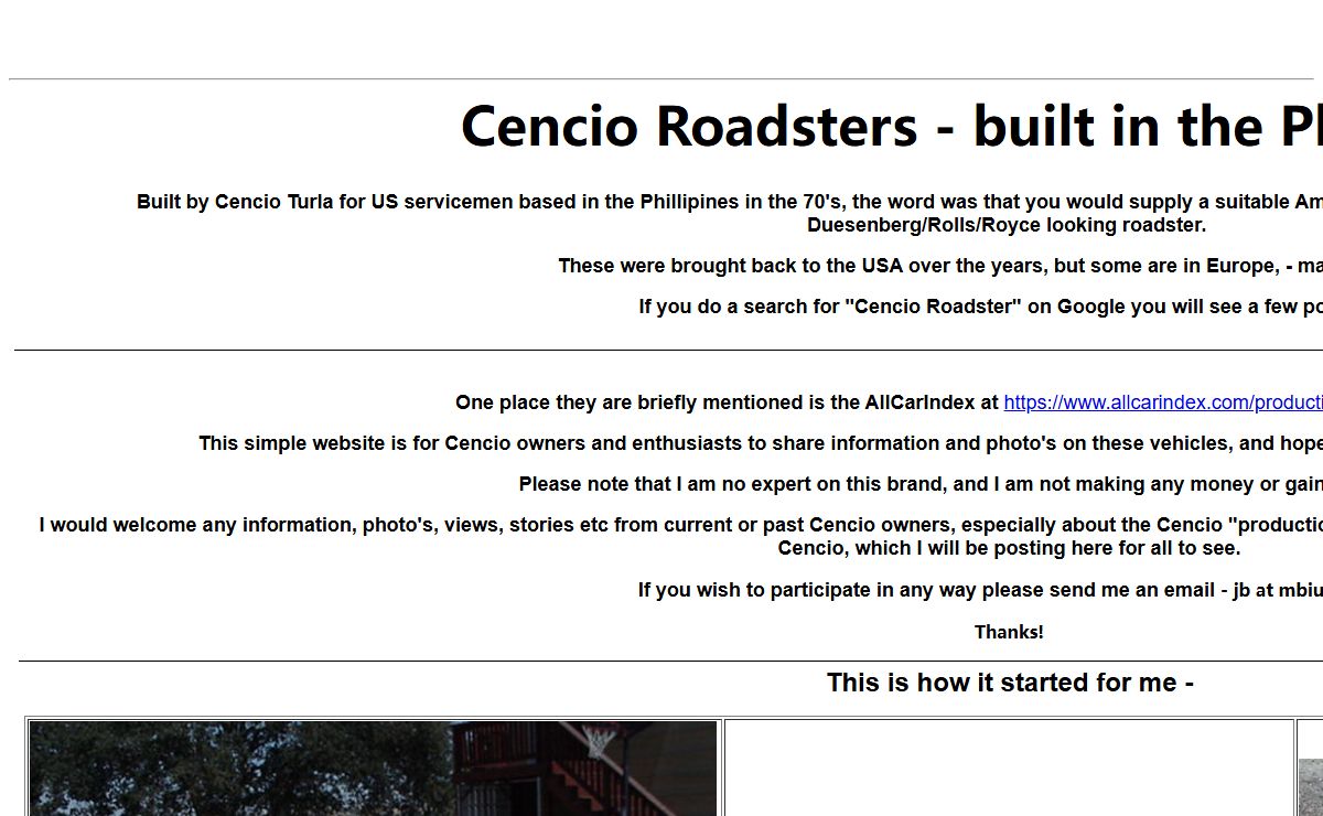 Cencio Web site