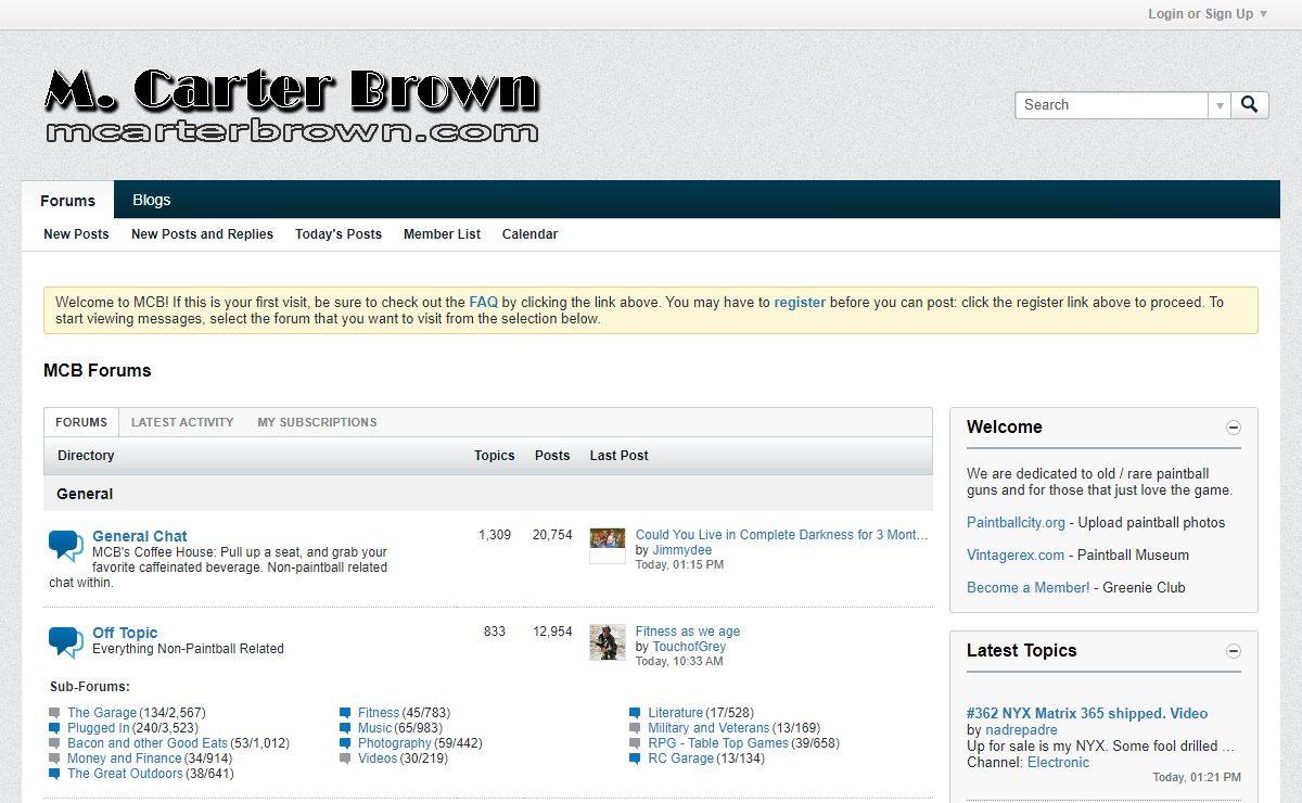 MCB Forums - mcarterbrown.com