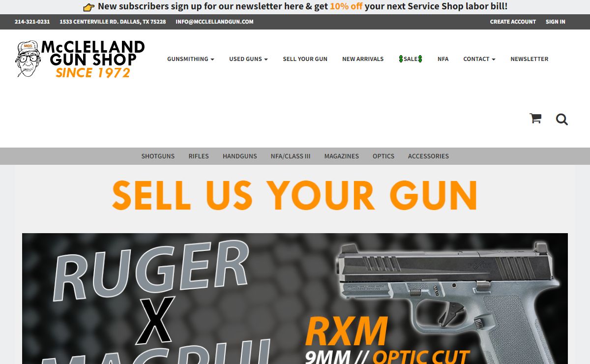 Gunsmithing services and new & used firearms from your local gun shop in Dallas, TX!