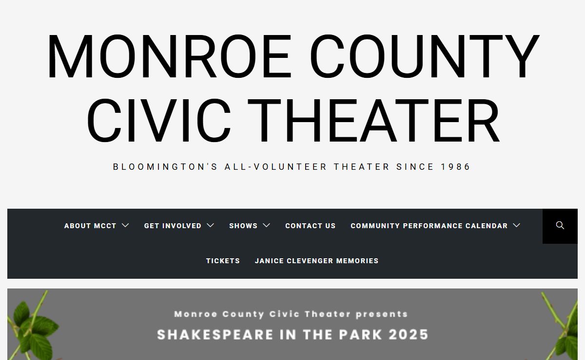 MONROE COUNTY CIVIC THEATER – Bloomington's All-Volunteer Theater since 1986