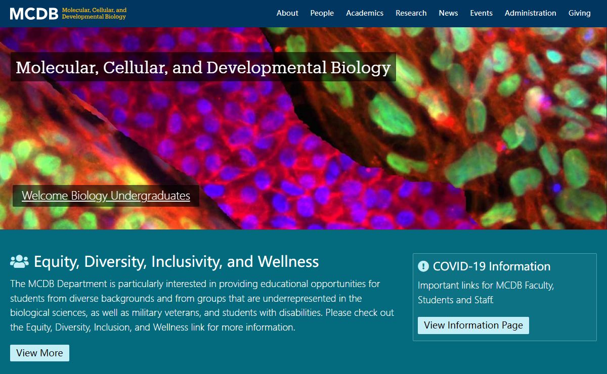 Molecular, Cellular, and Developmental Biology | UC Santa Barbara | MCDB | UC Santa Barbara