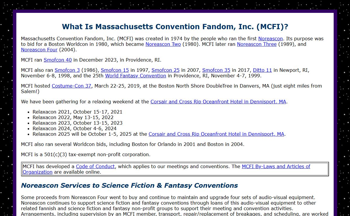 Massachusetts Convention Fandom, Inc.