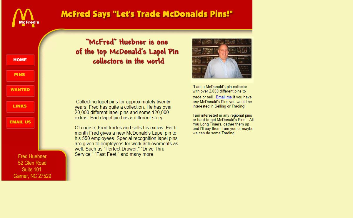 McFred.com - McDonalds Pin Collecting