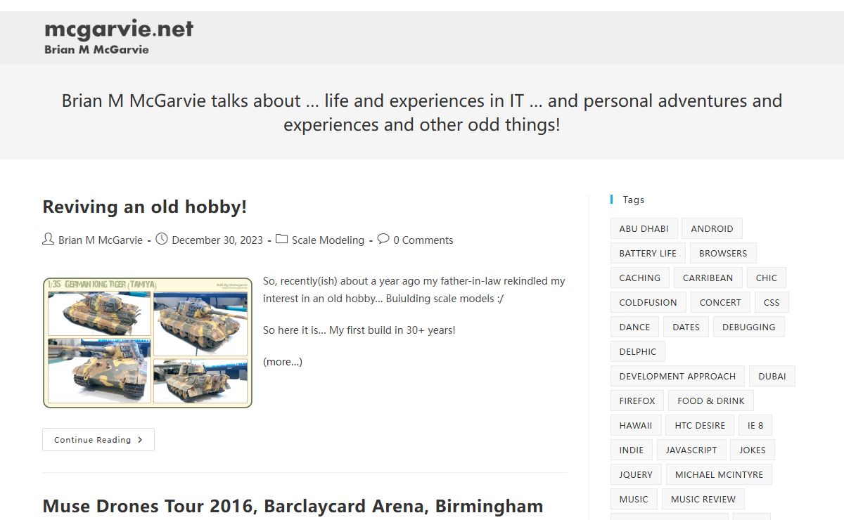 Brian M McGarvie – Brian M McGarvie talks about … life and experiences in IT … and personal adventures and experiences and other odd things!