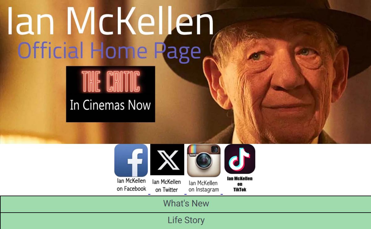 Ian McKellen | Official Home Page | Acting | Activism