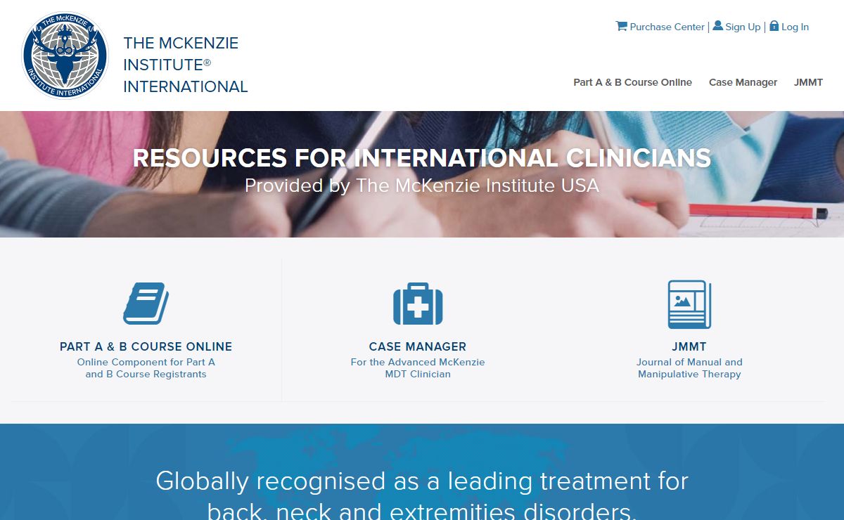 Welcome - The McKenzie Institute International